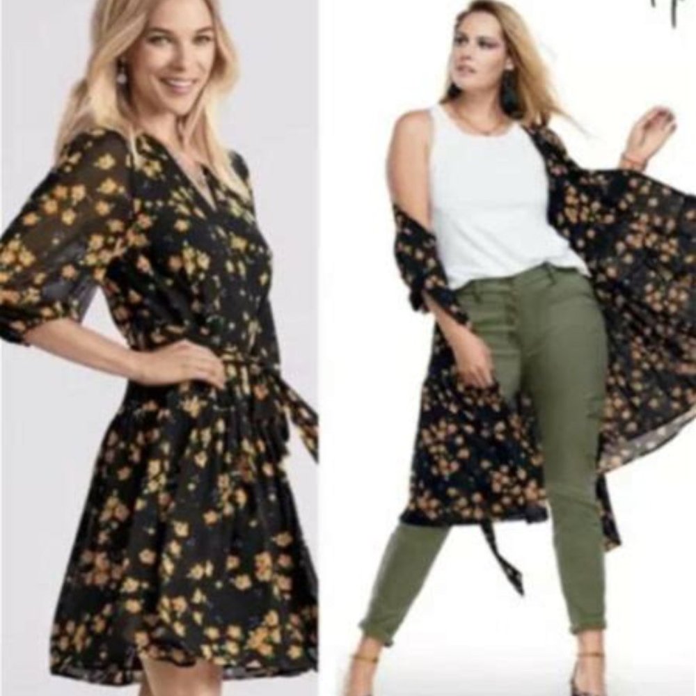 NWT| CABI 5945 Debut Dress Fiesta Floral Wrap Dress - Picture 6 of 7